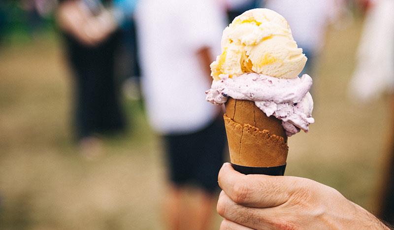 Traditional italian gelato