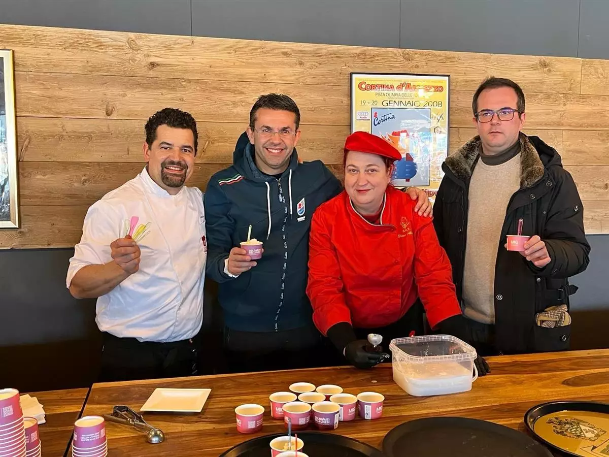 Olympic-inspired Artisanal Gelato takes the stage at the Cortina World Cup
